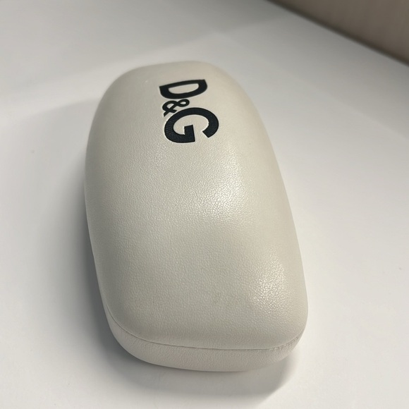 D & G Dolce Gabbana White Clamshell Eyeglasses Sunglasses Case - Picture 4 of 8